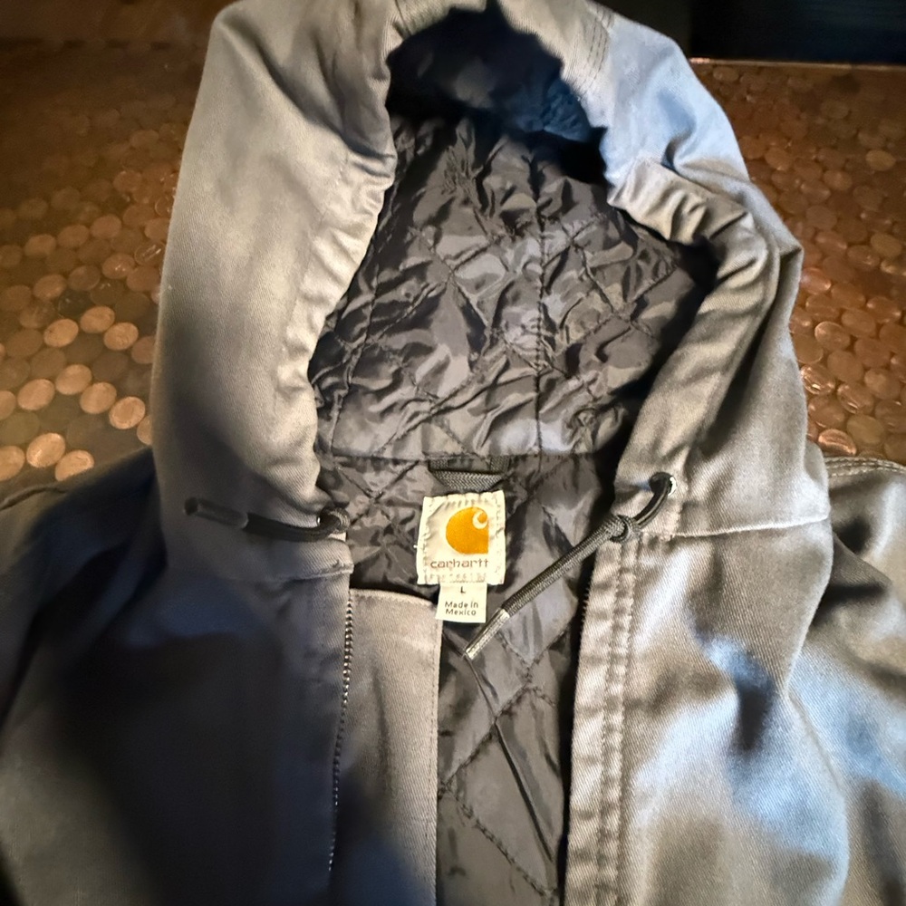 Carhartt Men's Gray Hooded Jacket - Picture 3 of 3
